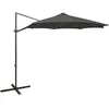 Image de vidaXL Vidaxl Parasol Déporté Avec Mât Et Lumières Led Anthracite 300 Cm