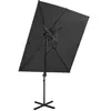 Image de vidaXL Vidaxl Parasol Déporté À Double Toit Anthracite 250x250 Cm