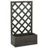 Image de vidaXL Jardinière à treillis de jardin Gris 50x25x90 cm Bois de sapin 314831