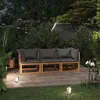 Image de Vidaxl CanapÃ© De Jardin Ã 3 Places Avec Coussin Bois D'acacia Massif