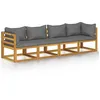 Image de Vidaxl CanapÃ© De Jardin Ã 4 Places Avec Coussin Bois D'acacia Massif