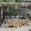 Image de Vidaxl Salon De Jardin 10 Pcs Avec Coussin Bois D'acacia Solide