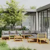 Image de Vidaxl Salon De Jardin 12 Pcs Avec Coussin Bois D'acacia Solide