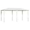Image de vidaXL Belvédère avec revêtement de poteaux 3x6x2,6 m Crème 160 g/m²