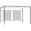 Image de vidaXL Belvédère avec auvent rétractable 3x4x2,3 m Crème 180 g/m²