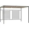 Image de vidaXL Vidaxl Belvédère Avec Auvent Rétractable 3x4x2,3 M Taupe 180 G/M²