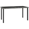 Image de vidaXL Table à dîner de jardin Gris 140x70x73 cm Résine tressée315118