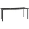 Image de vidaXL Table à dîner de jardin Gris 180x70x73 cm Résine tressée315119