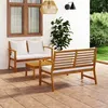 Image de vidaXL Salon de jardin 3 pcs avec coussin Bois d'acacia solide3057788