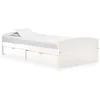 Image de vidaXL Cadre de lit avec 2 tiroirs sans matelas blanc 90x200 cm