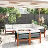 Image de vidaXL Salon de jardin 10 pcs avec coussins Crème Bois d'acacia solide3057892