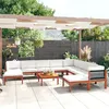 Image de vidaXL Salon de jardin 11 pcs avec coussins Crème Bois d'acacia solide3057893