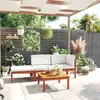 Image de Vidaxl Salon De Jardin 4 PiÃ¨ces Avec Coussins CrÃ¨me 63 X 63 Cm