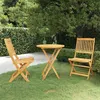 Image de vidaXL Ensemble à manger de jardin pliable 3 pcs Bois d'acacia solide