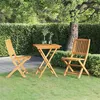 Image de vidaXL Mobilier à dîner de jardin pliable 3 pcs Bois d'acacia solide