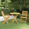 Image de vidaXL Ensemble à manger de jardin pliable 3 pcs Bois d'acacia solide