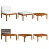 Image de vidaXL Salon de jardin 3 pcs avec coussins Bois d'acacia massif312425