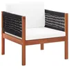 Image de vidaXL Chaise de jardin avec coussin Bois d'acacia solide312432