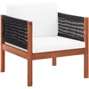 Image de vidaXL Vidaxl Chaise De Jardin Avec Coussin Bois D'acacia Solide