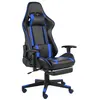Image de vidaXL Chaise de jeu pivotante avec repose-pied Bleu PVC