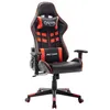 Image de vidaXL Chaise de jeu Noir et rouge Cuir artificiel