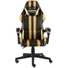 Image de vidaXL Fauteuil De Jeux Vidéo Noir Et Doré Similicuir - Vidaxl