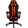 Image de vidaXL Fauteuil De Jeux Vidéo Et Repose-Pied Noir Et Orange Similicuir - Vidaxl
