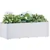 Image de vidaXL vidaXL Lit surélevé de jardin et système d'arrosage Blanc 100x43x33 cm