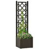 Image de vidaXL Lit surélevé de jardin et treillis et système d'arrosage Moka313964