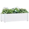 Image de vidaXL Lit surélevé de jardin PP Blanc 100x43x35 cm313975