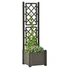 Image de vidaXL Jardinière avec treillis 43x43x142 cm PP Anthracite 313981