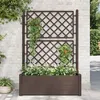 Image de Vidaxl JardiniÃ¨re Avec Treillis 100x43x142 Cm Pp Moka