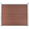 Image de vidaXL VidaXL Panneau de clôture WPC 180x146 cm Marron