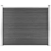 Image de vidaXL Panneau de clôture WPC 180x146 cm Noir
