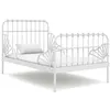 Image de vidaXL Cadre de lit extensible sans matelas blanc métal 80x130/200 cm324741