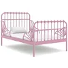 Image de vidaXL Cadre de lit extensible sans matelas rose métal 80x130/200 cm324743