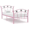 Image de vidaXL Cadre de lit sans matelas rose métal 90x200 cm