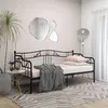 Image de vidaXL Cadre de canapé-lit sans matelas noir métal 90x200 cm