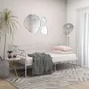 Image de vidaXL Cadre de canapÃ©-lit sans matelas blanc mÃ©tal 90x200 cm