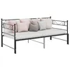 Image de vidaXL Cadre de canapé-lit extensible sans matelas Noir Métal 90x200cm324770