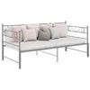 Image de vidaXL Cadre de canapé-lit extensible sans matelas gris métal 90x200cm324772