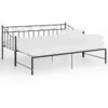Image de vidaXL Cadre de canapÃ©-lit extensible Noir MÃ©tal 90x200 cm