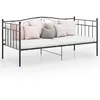 Image de vidaXL Cadre de canapé-lit sans matelas noir métal 90x200 cm