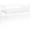 Image de vidaXL Cadre de canapÃ©-lit blanc mÃ©tal 90x200 cm