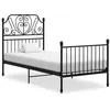 Image de vidaXL Cadre de lit sans matelas noir métal 90x200 cm324841