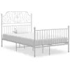 Image de vidaXL Cadre de lit sans matelas blanc métal 120x200 cm