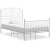 Image de vidaXL Vidaxl Cadre De Lit Sans Matelas Blanc Métal 120x200 Cm