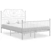 Image de vidaXL Cadre de lit et tÃªte de lit sans matelas blanc 160x200 cm mÃ©tal