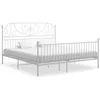 Image de vidaXL Cadre de lit sans matelas blanc mÃ©tal 180x200 cm