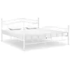 Image de vidaXL Cadre de lit sans matelas blanc métal 160x200 cm325001